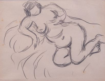 René SEYSSAUD (1867-1952) 
Femme nue, sur...