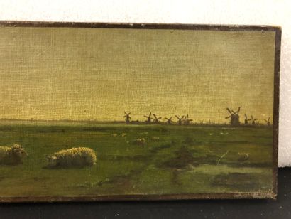 null Ecole du XIXème siècle

Moutons devant les moulins

Huile sur toile.

16 x 36...