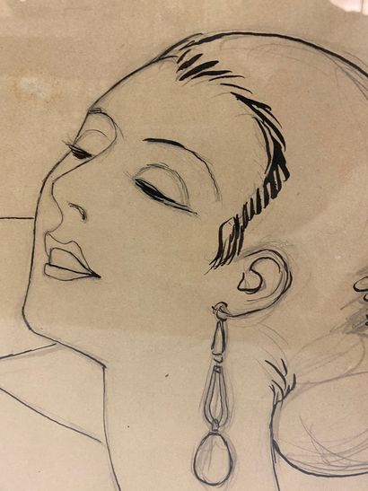 null George BARBIER (1882-1932)

Jeune femme se coiffant devant un miroir.

Mine...