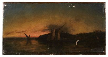 null François Pierre BARRY (1813-1905)

Bateaux au crépuscule.

Huile sur toile.

Signée...