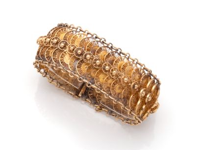 Bracelet ruban en or jaune 18K (750/1000)...