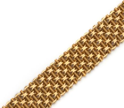 Bracelet ruban en or jaune 18K (750/1000)...