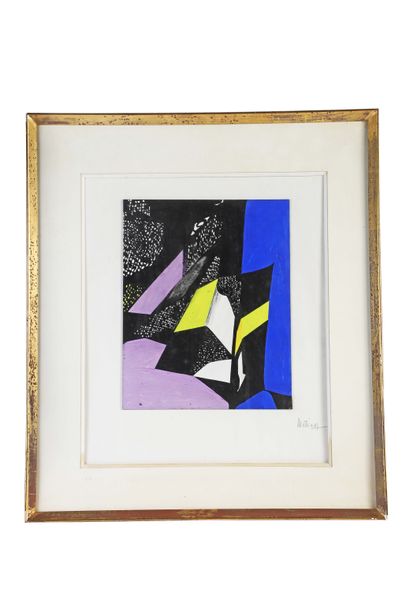 null Mathieu MATEGOT

(1910-2001)

Sans titre

Gouache

32 x 25 cm.

Circa 1960

Untitled

Gouache

12.6...