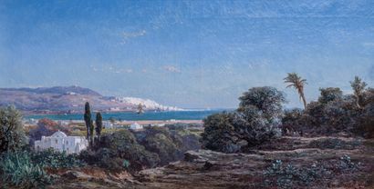 null Vincent COURDOUAN (1810-1893)

Vue d'Alger. 1882

Huile sur toile

Signée et...