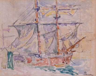 null Henri PERSON (1876-1926)

Le voilier rouge

Aquarelle

Signée en bas à droite

20...