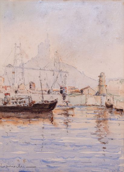 null Robert LAROCHE (1896-1974)

Le port de Marseille 

Paire d’aquarelles

Signée...