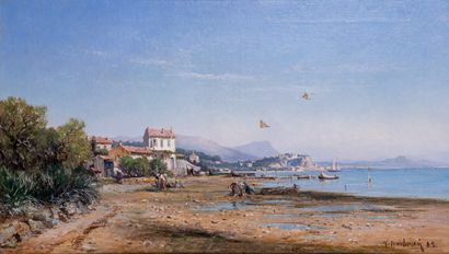 null Vincent COURDOUAN (1810-1893)

Anse des sablettes animée. 1882

Huile sur toile

Signée...