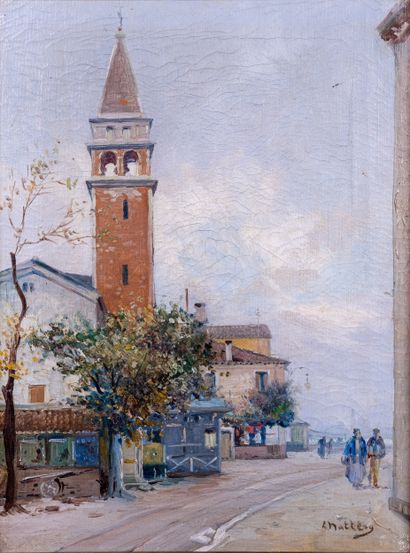 null Louis Nattero (1870-1915) 

L'église du village

Huile sur toile

Signée en...