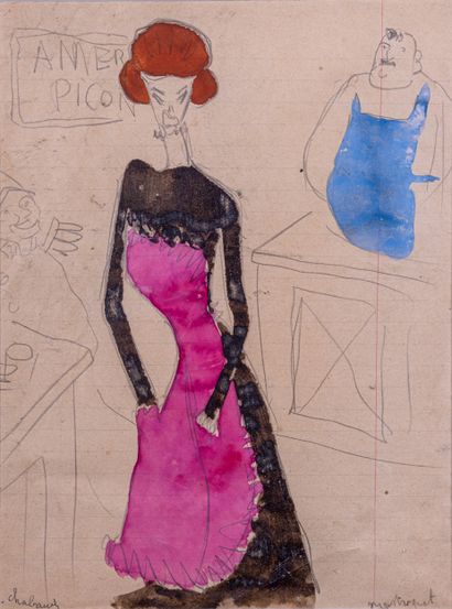 null Auguste CHABAUD (1882-1955)

Mon troquet. Circa 1907-1908

Crayon et aquarelle.

Signée...