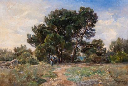 null Fortuné VIGUIER (1841-1916)

Promenade dans la garrigue

Huile sur toile

Signée...