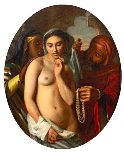 null Ecole Italienne du XIXème siècle

Femme dans le harem au collier de perles

Huile...