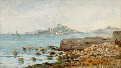 null Paul Camille GUIGOU (1834-1871) 

View of Marseille, the Frioul. 1862

Oil on...