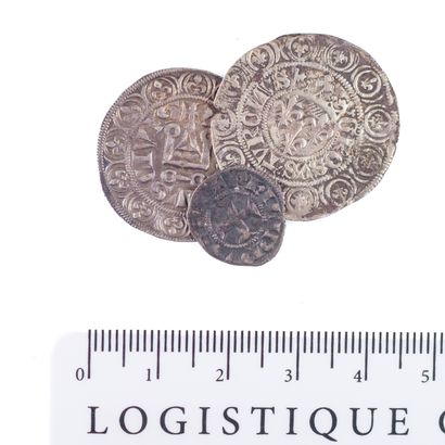 null 3 coins : Philippe IV le Bel 1285-1314. Obole tournois 0,63 gr. Dy. 224. Gros...