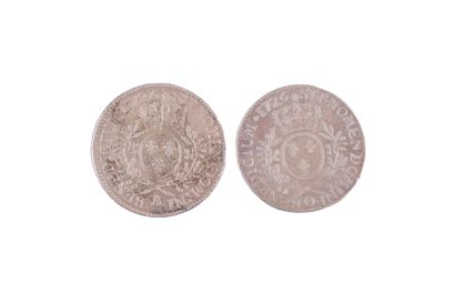null 2 coins : Louis XV Ecus with olive branches (2 ex.) 1726 A Paris 29,15 gr. and...