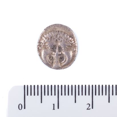 null Macedonia Neapolis 411-350 B.C. Hemidrachm silver. 1,64 gr. Head of gorgon in...