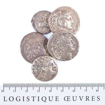 null Set of 5 coins : Calabria taranto statere 7,51 gr. TB. Macedonia Alexander the...