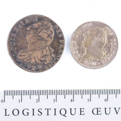 null 2 monnaies Constitution 2 sols FRANCOIS 1792 W Arras AN 4 «N inversé» 27,06...