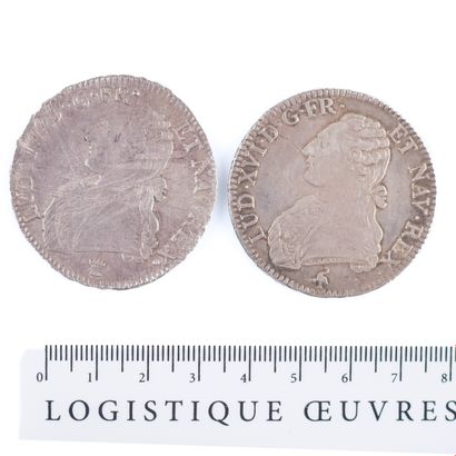 null 2 coins : Louis XVI Ecus aux lauriers (2 ex.) 1785 I Limoges, 29,17 gr. and...