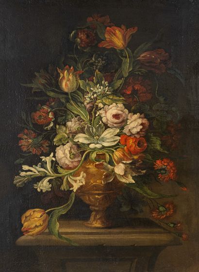 null Ecole FLAMANDE du XVIIIème siècle

Bouquet de fleurs dans un vase

Toile (rentoilé)

100...