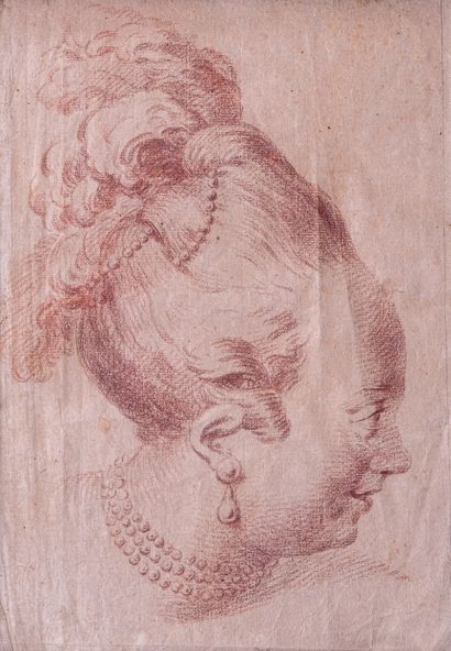 null Ecole française de la seconde moitié du XVIIIe siècle

Etude de tête féminine

Estampe...