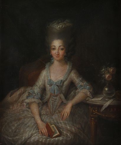 null Attribué à Lié Louis PERIN-SALBREUX

(Reims 1753 – 1817)

Portrait de la comtesse...