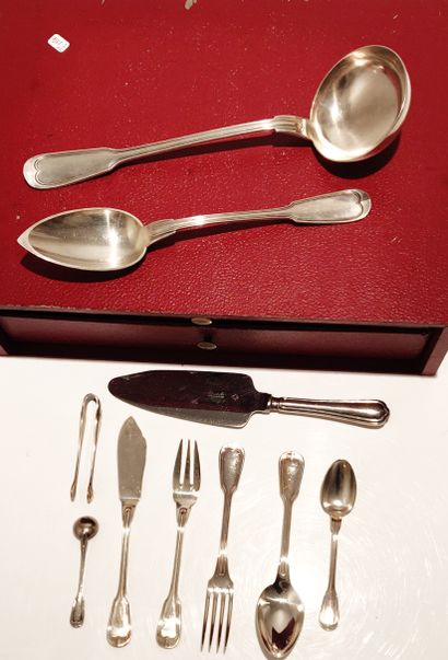 null Part of a silver plated household set, net model including 1 leg of lamb set,...