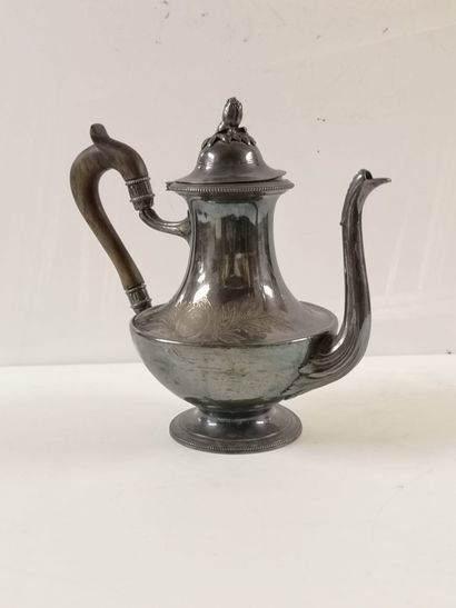 null CHRISTOFLE

Important silver plated teapot, decorated with a medallion in a...