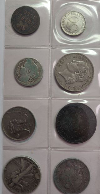 null Miscellaneous lot of 81 coins from the 17th to the 20th century, French and...