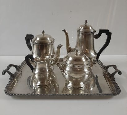 null ERCUIS

Tea-coffee set in silver plated metal including a tray, a coffee pot,...
