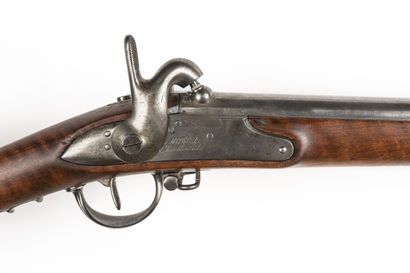null Percussion rifle of voltigeur model 1822 T Bis. 

Round barrel, with sides to...