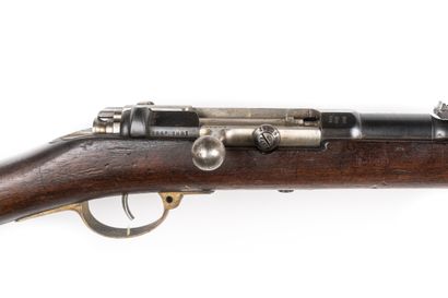 null Daudeteau rifle, 6.5 mm caliber, made from a Mauser 71.

Round bronzed barrel,...