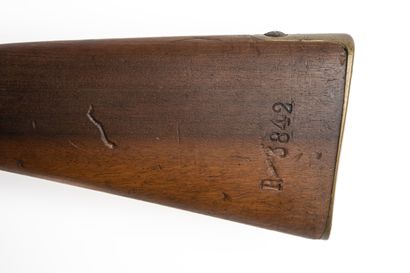 null Carabine de cavalerie modèle 1866, calibre 11 mm. 

Canon rond, à pans, daté...