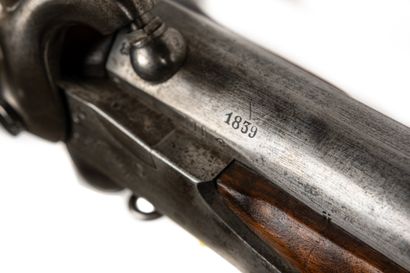 null Percussion rifle of voltigeur model 1822 T Bis. 

Round barrel, with sides to...