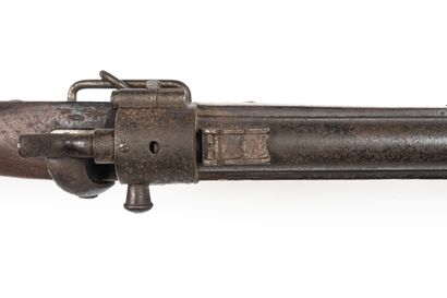 null Carabine de selle Joslyn modèle 1864, calibre 52. 

Canon rond avec hausse....