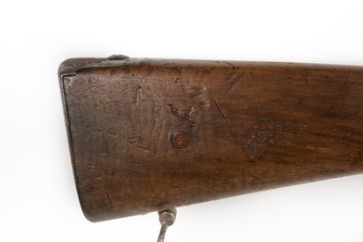 null Vincennes trial percussion rifle model 1865. 

Round barrel with sides to the...