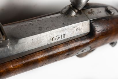 null Carabine à percussion modèle 1846 T. 

Canon rond, à pans au tonnerre, poinçonné...
