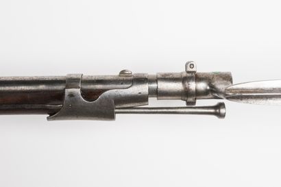 null Infantry rifle with percussion model 1857.

Round barrel with sides, dated "1860"...