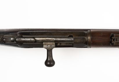 null Gras model 1874 M80 M14 infantry rifle, 8 mm caliber. 

Wooden covered barrel...
