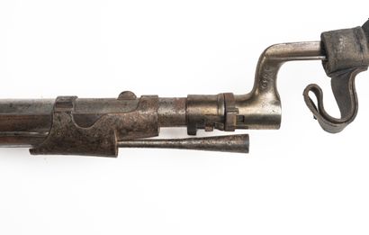 null Fusil à percussion modèle 1854 de la Garde impériale transformé à tabatière....