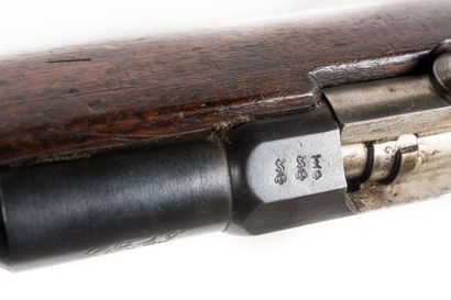 null Daudeteau rifle, 6.5 mm caliber, made from a Mauser 71.

Round bronzed barrel,...