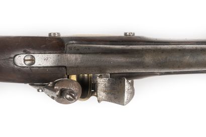 null Fusil à silex d’artillerie modèle 1777. 

Canon rond à pans au tonnerre et daté...