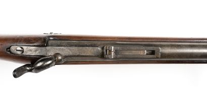 null Carabine à percussion modèle 1859. 

Canon rond, rayé, à pans au tonnerre, daté...