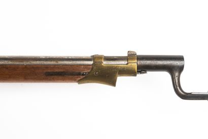 null Fusil prussien à percussion modèle 1839. 

Canon rond à pans au tonnerre daté...