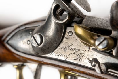 null Flintlock snap hook of hussar model 1786.

Round barrel, with sides to the thunder,...