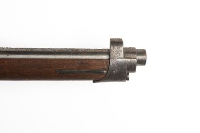 null Chassepot infantry rifle modified by the Prussians. 

Round barrel with sides...