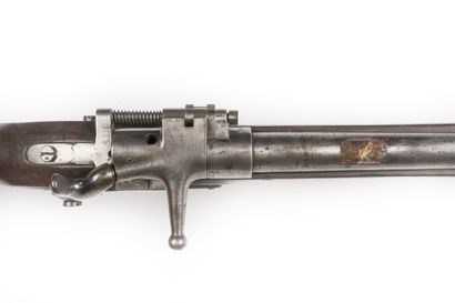 null 
Fusil modèle 1822 T Bis modifié à tabatière. 




Canon rond avec hausse déssoudée....