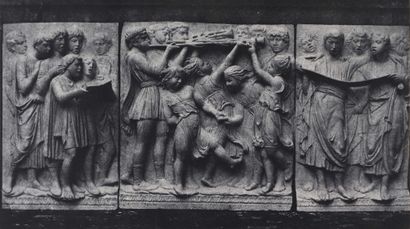 null Imp. BLANQUART-EVRARD	

Bas Reliefs en marbre, Galerie des Offices à Florence,...