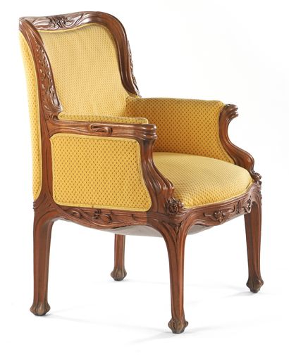 null Edward COLONNA (1862-1948) attribué à

Paire de fauteuils Chêne, toile de coton...
