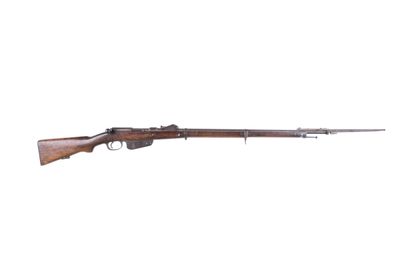 null Austrian Mannlicher rifle 1888. 

Round barrel with rise, struck "OEWG" with...