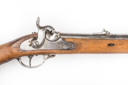 null Bavarian infantry rifle with percussion Podewils.

Round barrel with sides with...